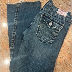 True Religion flare jeans.